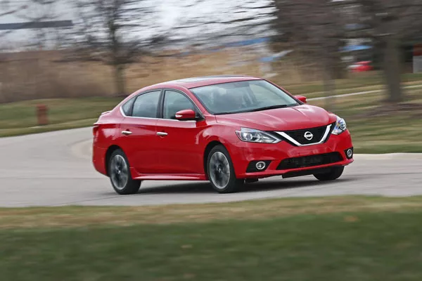Nissan Sentra 2018 on the road