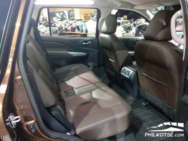 rear seats of the Nissan Terra at the 2018 Gaikindo Indonesia International Auto Show