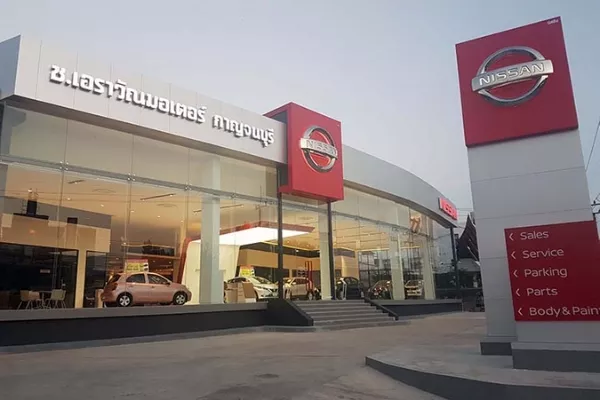 A Nissan dealership in Thailand