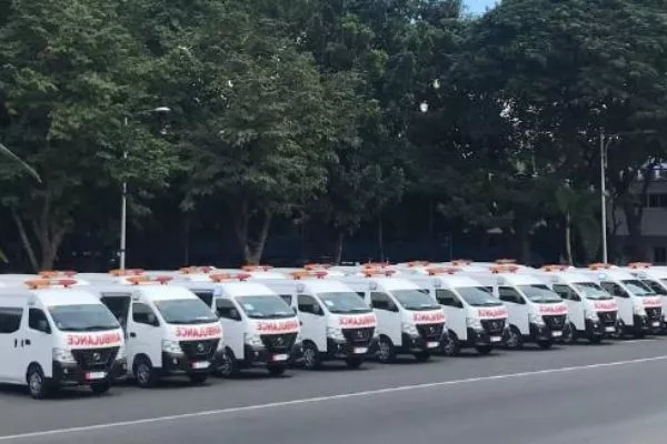 Shiny, new and filled with advanced medical equipment 45 PCSO ambulances based on the Nissan Urvan NV350