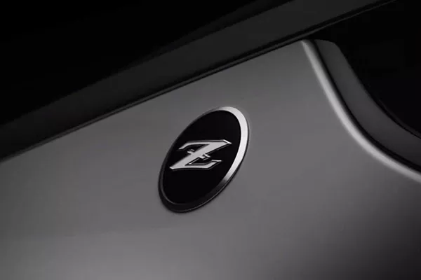 Are you excited? A picture of the z logo on the new z car.