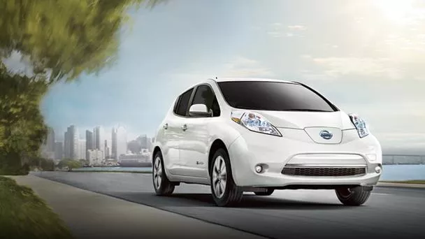 angular front of the Nissan LEAF