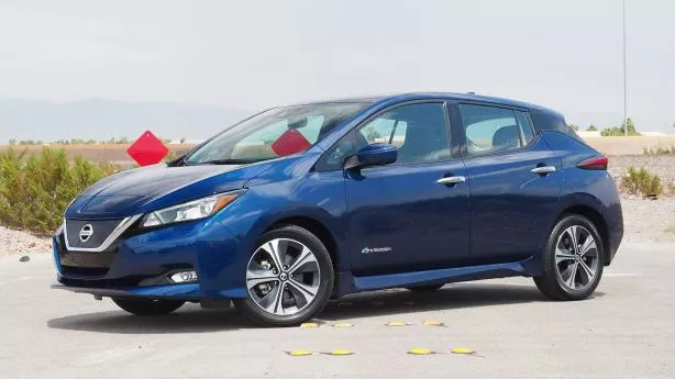 angular front of the Nissan LEAF 2018