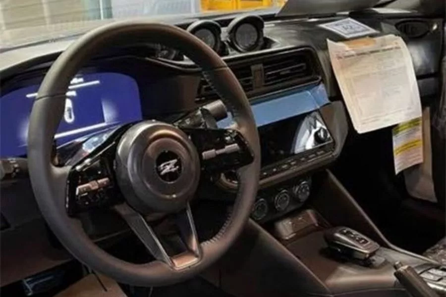 A leaked picture of the Nissan Z car's interior
