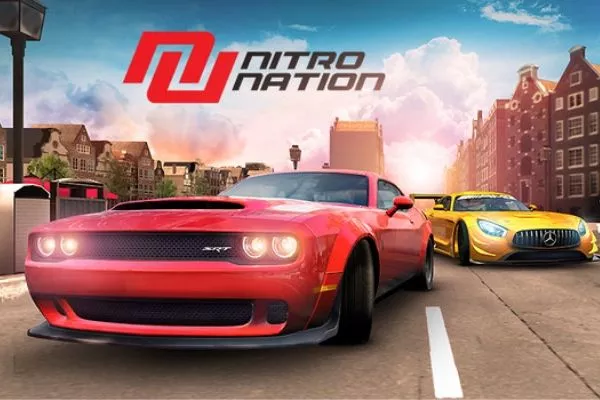 You can take your car on a dyno in this game. Great right? A picture of a promotional poster for Nitro Nation Drag and Drfit