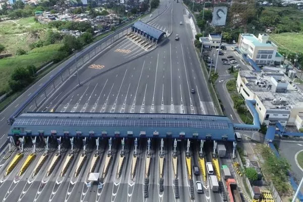 A top view of NLEX toll gates