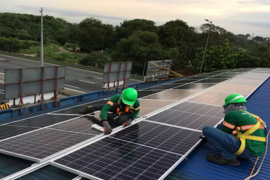 NLEX Corporation solar panel installation