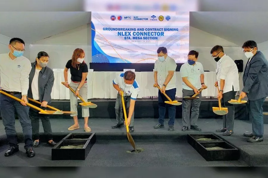 A picture of the NLEX Connector Sta. Mesa groundbreaking ceremony