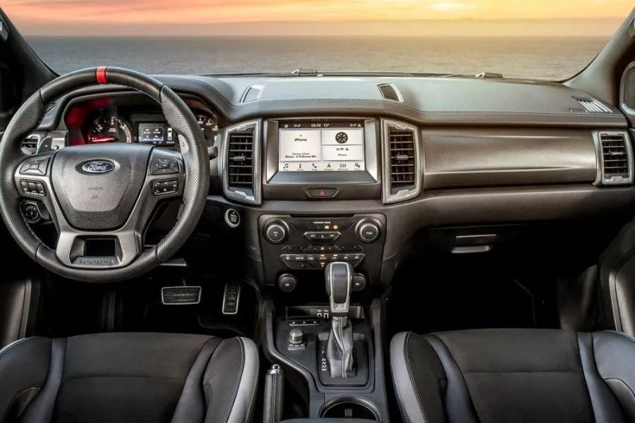 Inside the old Ranger Raptor's cockpit A picture of the old Ranger Raptor's dashboard and steering wheel