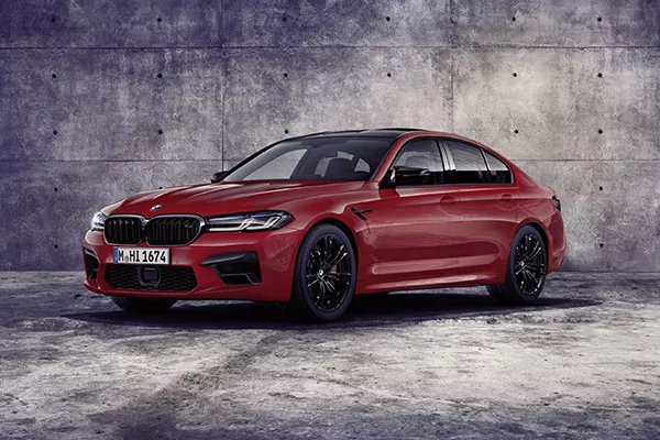 A picture of the BMW M5 Competition in red