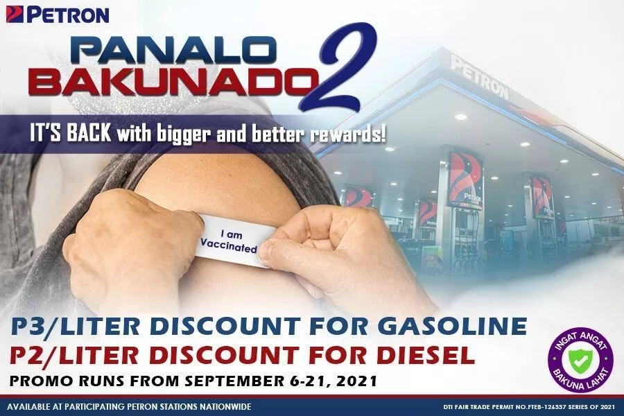 “Panalo Bakunado 2” promo Petron COVID-19 vaccinated customers discount