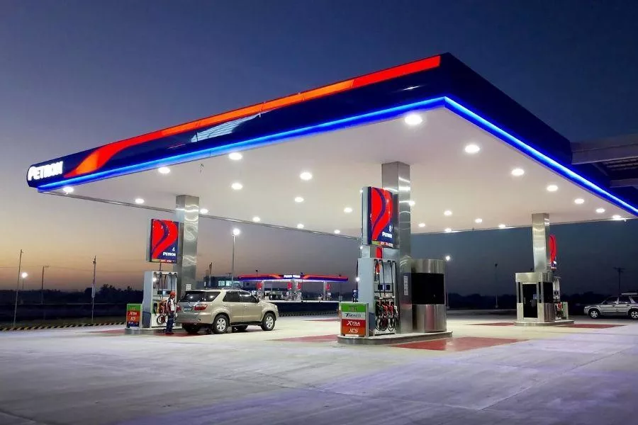 Petron gas station at night