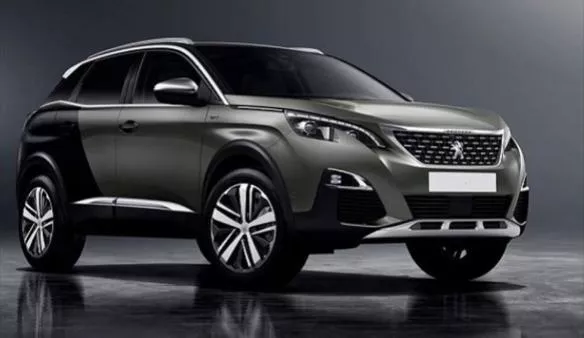 Angular front of a Peugeot 3008 2018