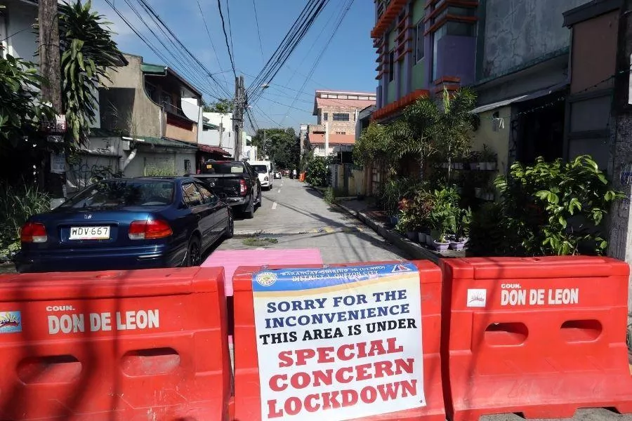 Special lockdown road in the Philippines