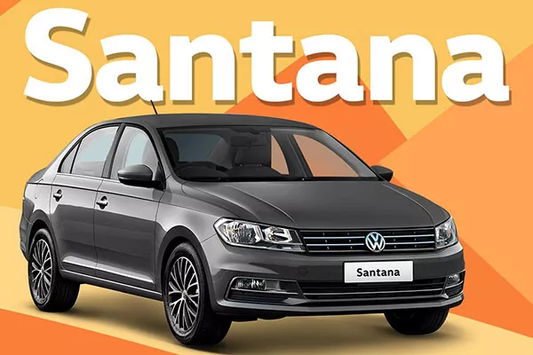 A picture of the VW Santana.