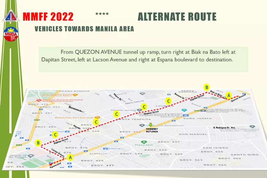 2022 MMFF Parade of Starts alternate route