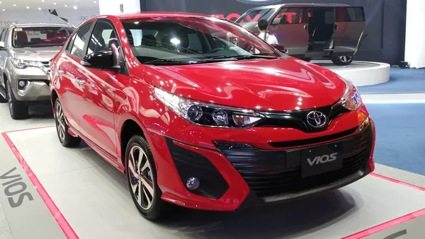 Red Toyota Vios at PIMS 2018