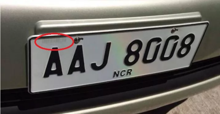 License plate with barcode 