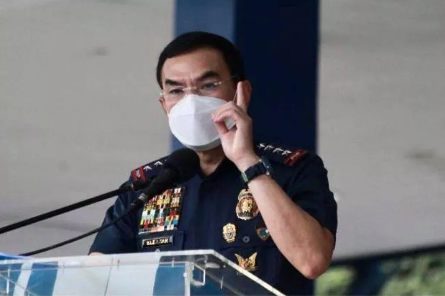 PNP chief General Guillermo Eleazar speaking