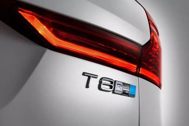 close up of T8 logo at the rear