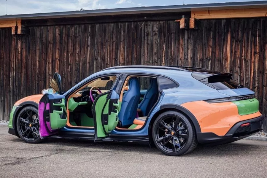 Porsche Taycan rear view