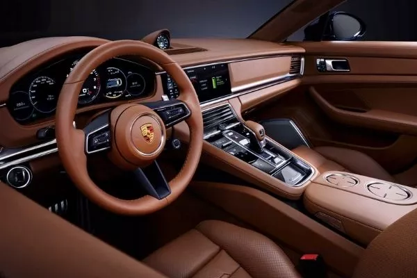Interior view of the Porsche Panamera