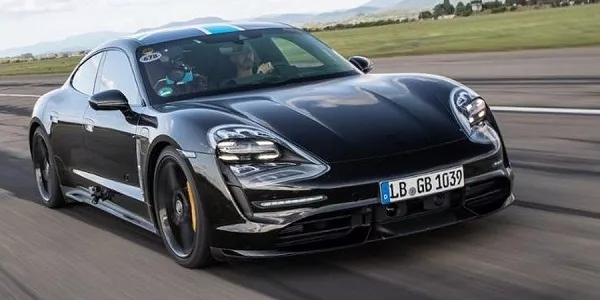 A picture of the Porsche Taycan EV