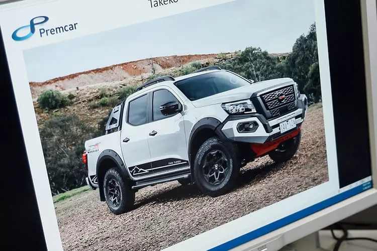 A picture of a picture displayed on a PC of the Navara PRO-4X Warrior