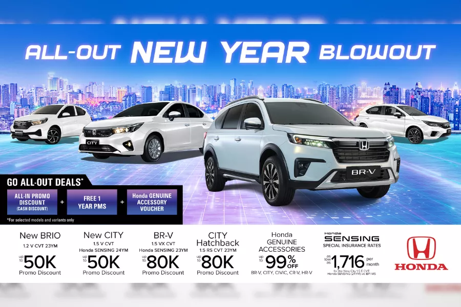 Honda All-Out New Year Blowout promo