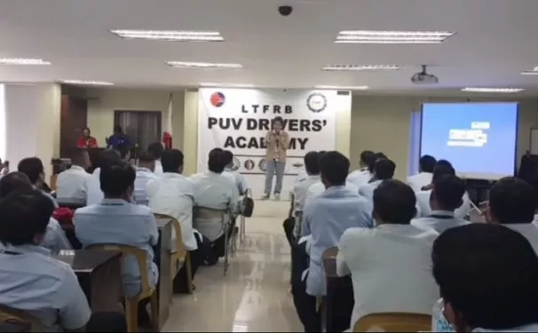 PUV drivers attending a lecture