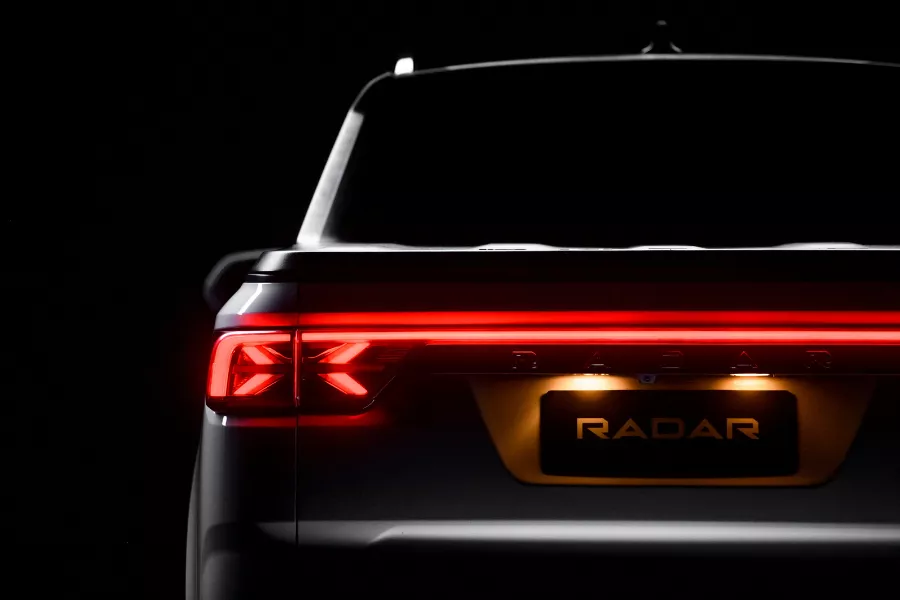 The Radar pickup truck's rear end