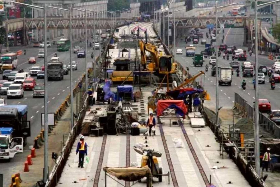 Train track Philippines aerial view