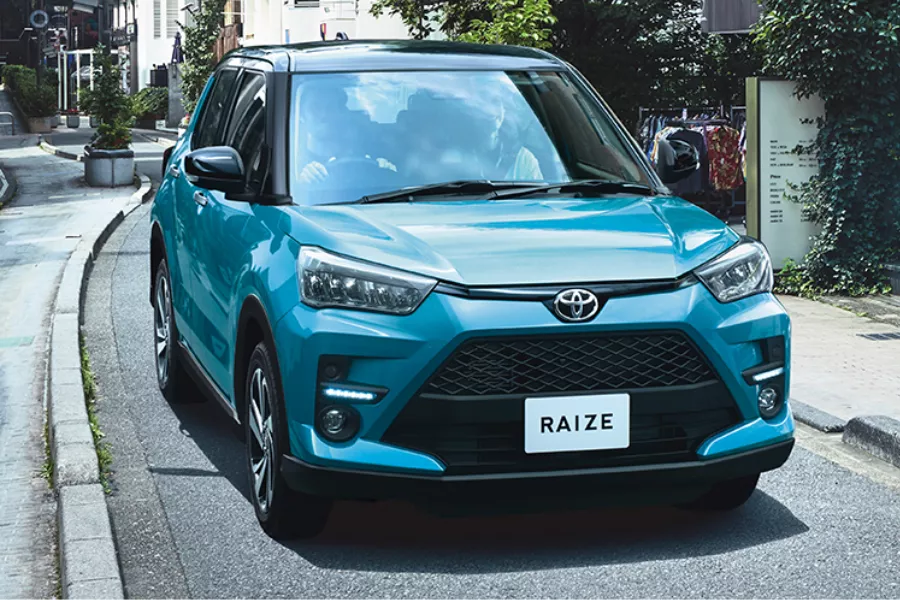 A picture of the Raize SUV for the Japanese market