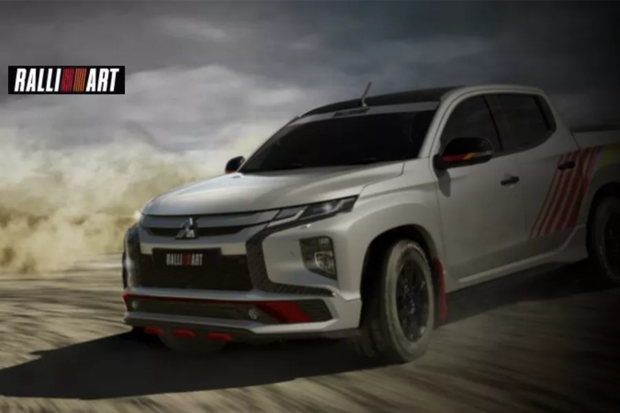 A picture from Ralliart from the Mitsubishi earnings announcement
