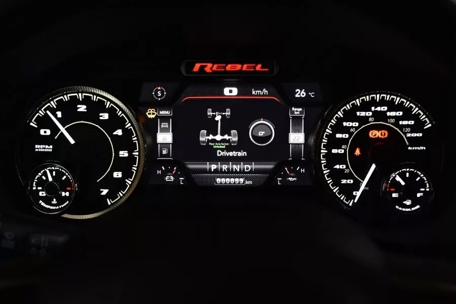 Ram 1500 Rebel instrument gauge cluster