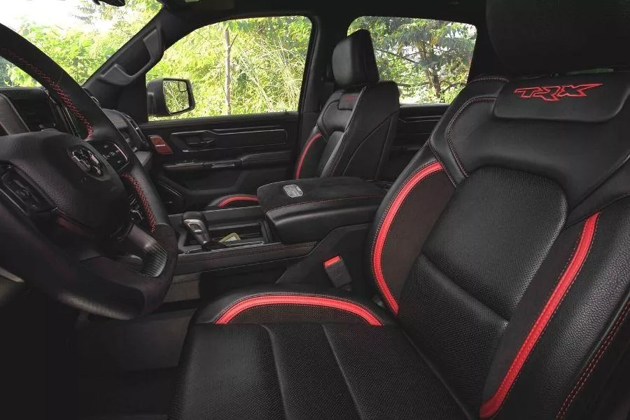 A picture of the interior of the 2022 RAM 1500 TRX