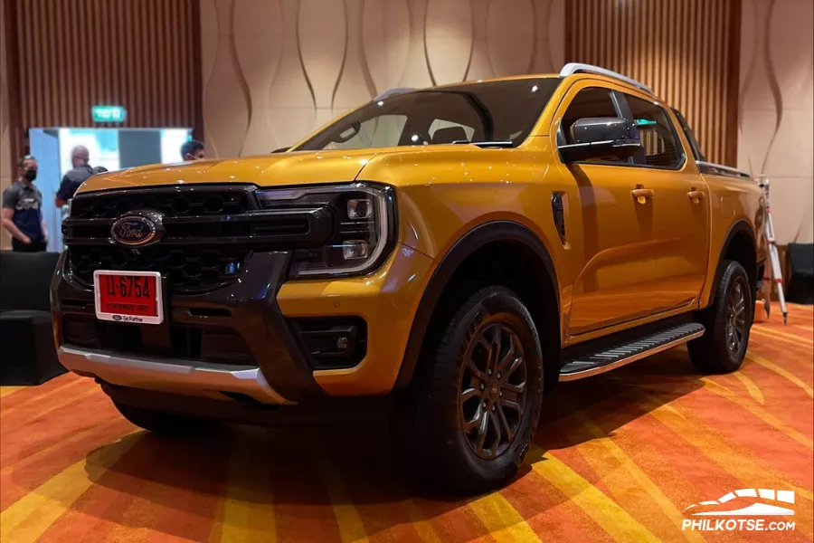 A picture of the 2022 Ford Ranger at the media ride and drive event in Thailand