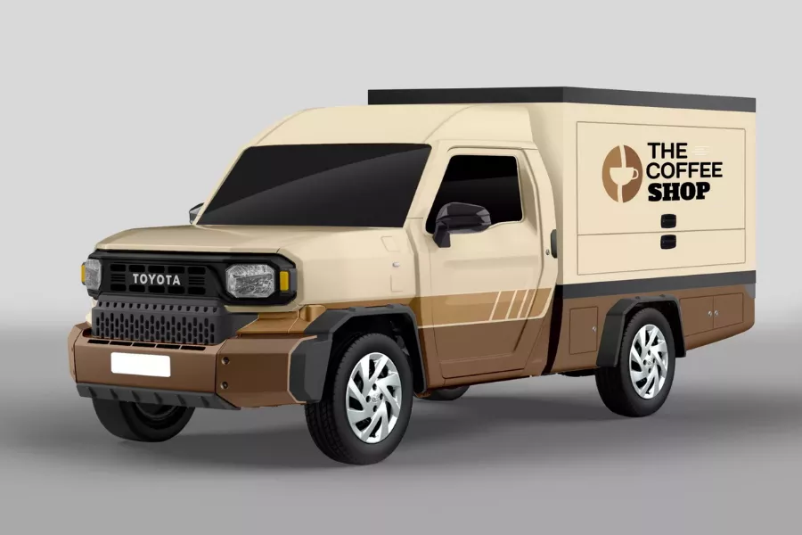 A picture of the Rangga as a mobile cafe.