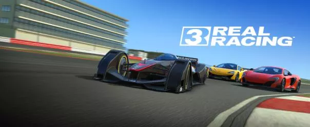 screenshot of the a car racing scene in Real Racing 3