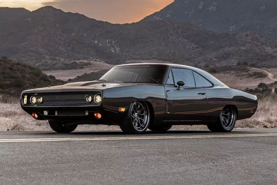A picture of Kevin Hart's Hellephant-powered 1970 Dodge Charger