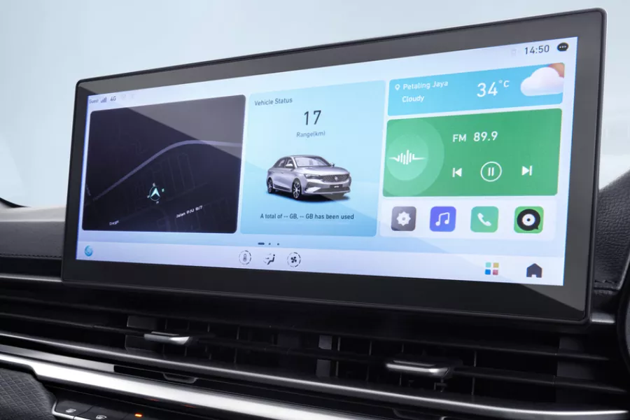 It gets a 12.3-inch touchscreen