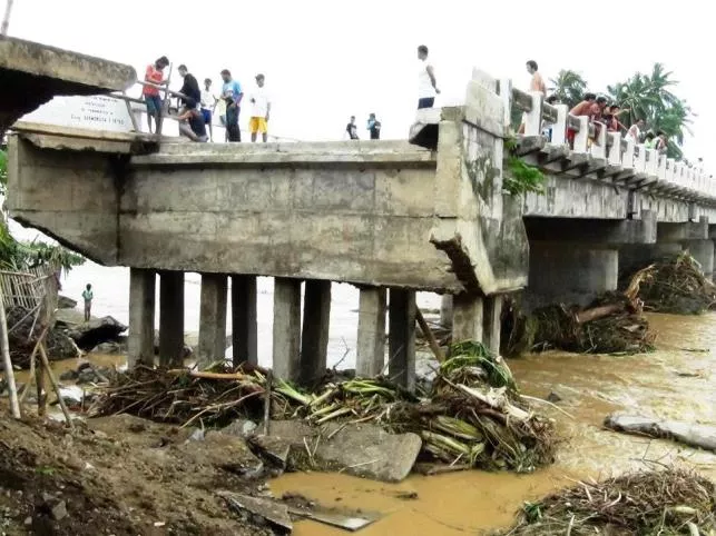 An image of the damaged Sabang Bridge