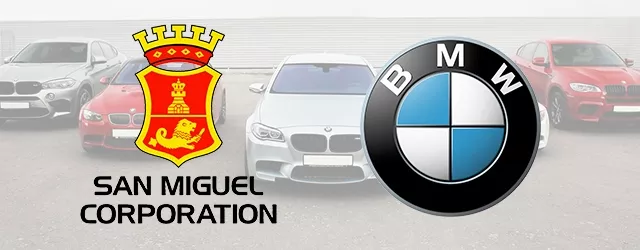 BMW logo and San Miguel logo