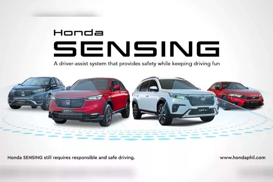 A picture of Honda models that have Honda Sensing