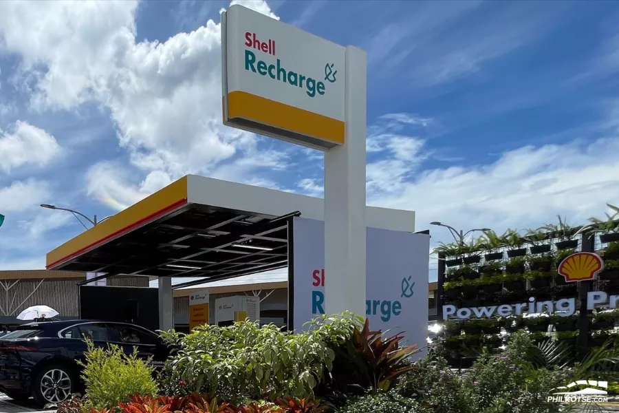 A picture of Shell's new EV-fast charging station.