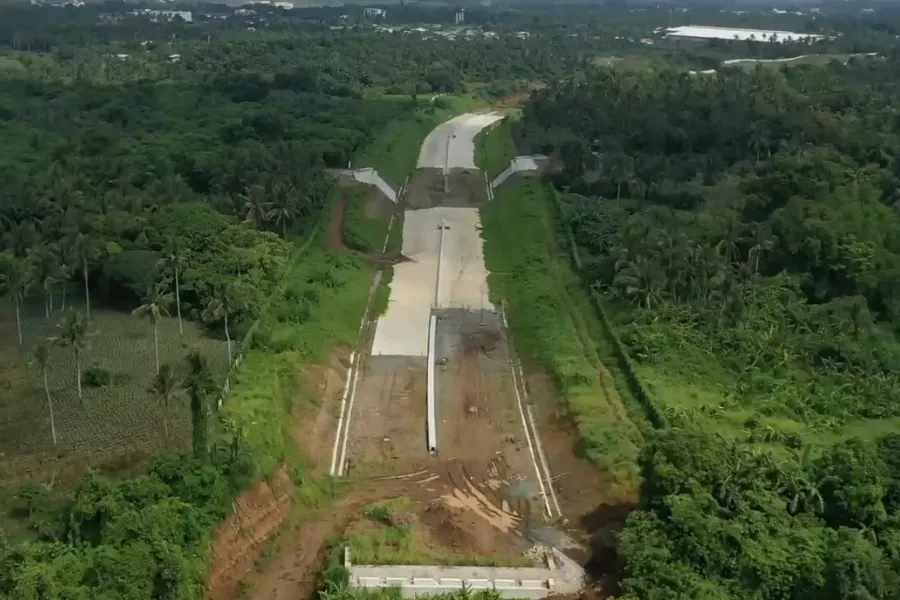 A picture of a nearly complete Silang-Aguinaldo Interchange