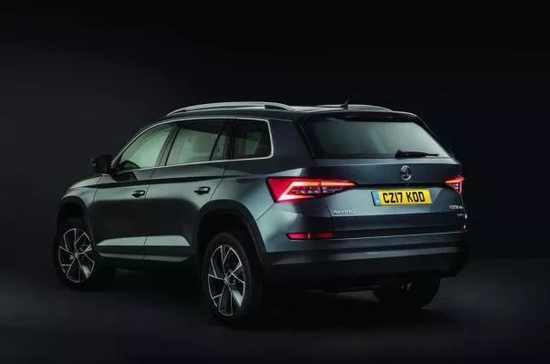 angular rear of the Skoda Kodiaq