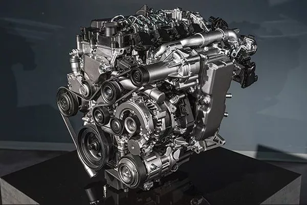 A picture of a Skyactiv-X engine