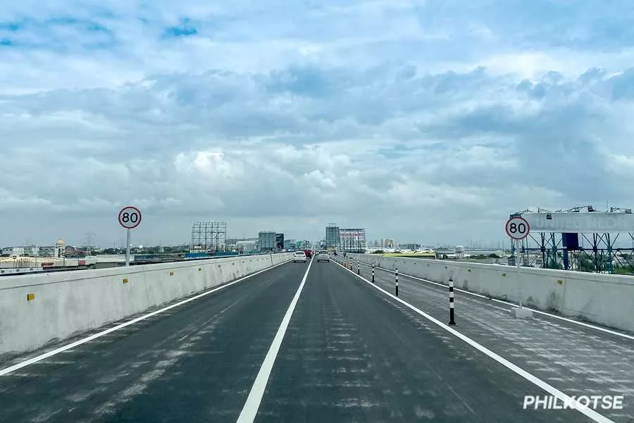 A picture of the northbound lanes of the Skyway Extension project