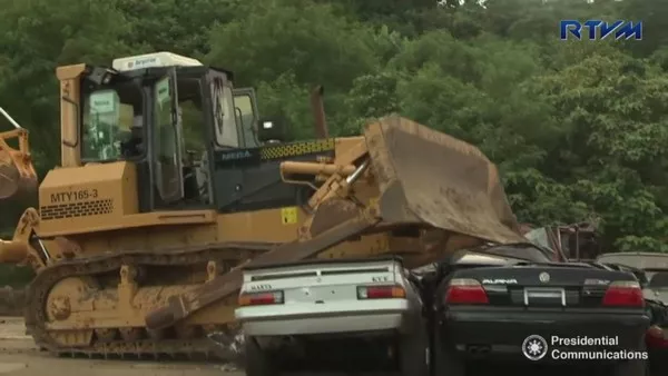 Last month, the administration implemented a big gun about crushing 30 smuggled cars in the Philippines smuggled cars in the Philippines being ran over by a bulldozer